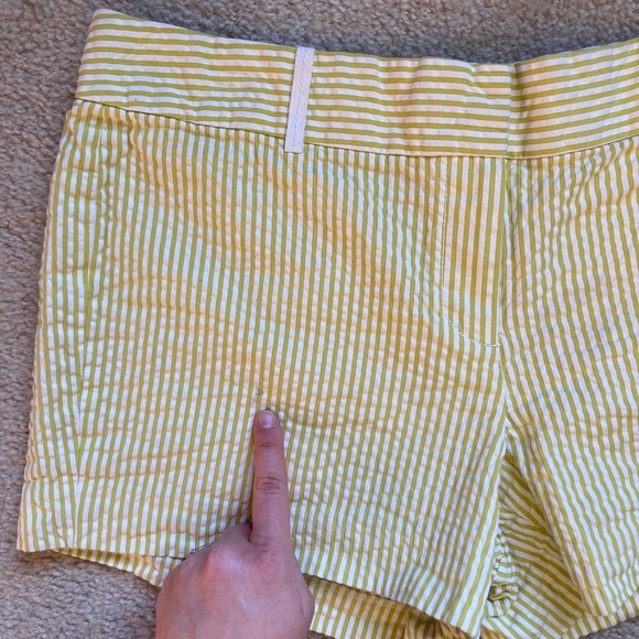 J.Crew Yellow Seersucker Textured Cotton Shorts - Picture 7 of 8